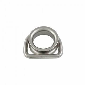 D-Ring mit Kausche Segelecke 6 x 50 mm für 6 mm Seil Edelstahl-316 (A4)