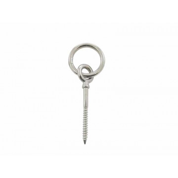 Augbolzen mit Holzgewinde und Ring 6 x 60 mm Ring 6 x 35 mm Edelstahl-316 (A4)