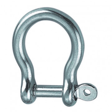 Rundschäkel geschweift mit unverl. Bolzen 8 mm Edelstahl-316 (A4)