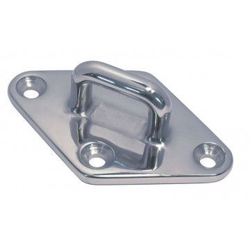 Decksplatte Raute 80 x 50 mm Bügel 7,0 mm Edelstahl-316 (A4)