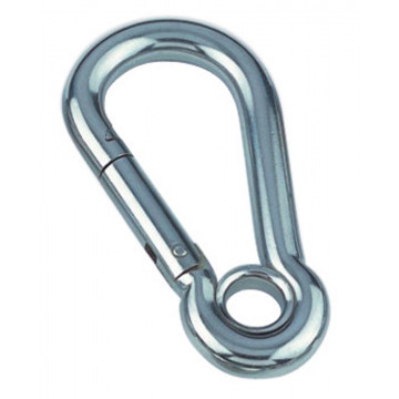 Karabinerhaken mit Kausche 5 x 50 mm Edelstahl-316 (A4)