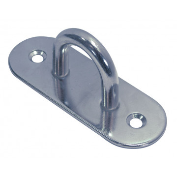 Mastplatte oval 100 x 36 mm Bügel 9 x 24 mm Edelstahl-304 (A2)