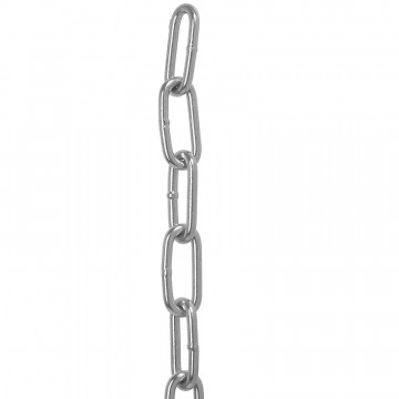 Rundstahlkette langgliedrig ähnl. DIN 763 4 mm pro Meter Edelstahl-316 (A4)