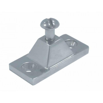 Verdeckbeschlag Seitenplatte 50 x 23 mm Edelstahl-316 (A4)