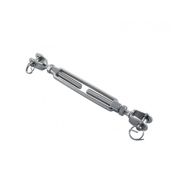 Wantenspanner offen Gabel-Gabel M4 Bolzen 4 mm Edelstahl-316 (A4)