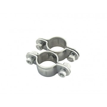 Rohrschelle doppelt mit Wirbel für Rohr 25 mm Edelstahl-304 (A2)