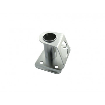 Relingfuß 90° rechteckige Grundplatte für Rohr 25 mm Edelstahl-304 (A2)
