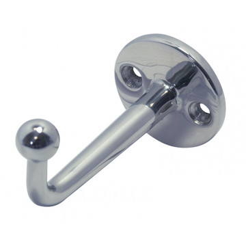 Haken mit runder Grundplatte 65 x 35 mm Edelstahl-304 (A2)
