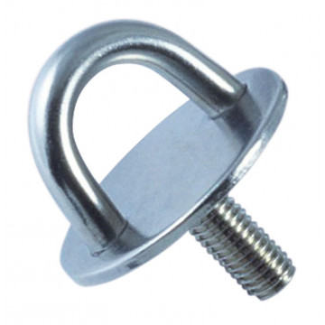 Augplatte rund mit Gewinde 33 mm Bügel 5 x 12 mm M6 x 20 mm Edelstahl-304 (A2)