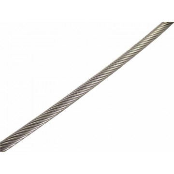 Edelstahldrahtseil hart/steif 1x19 sZ 6 mm (250m) Edelstahl-316 (A4)