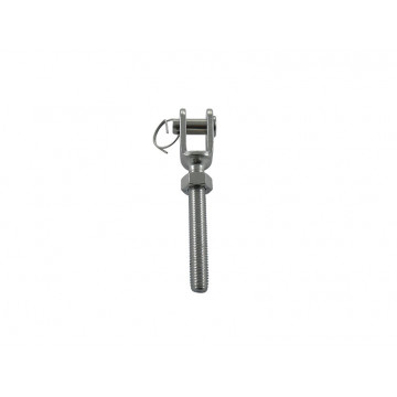 Gabel mit Rechtsgewinde M12 Bolzen 12 mm inkl. Mutter Edelstahl-316 (A4)