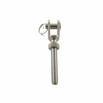 Gabel mit Rechtsgewinde M4 Bolzen 4 mm inkl. Mutter Edelstahl-316 (A4)