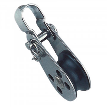 Miniblock mit Gleitlager Bügel und Bolzen für Seil 6 mm Edelstahl-316 (A4)