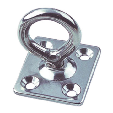 Augplatte eckig mit Wirbel 35 x 30 mm Auge 5 x 15 mm Edelstahl-304 (A2)