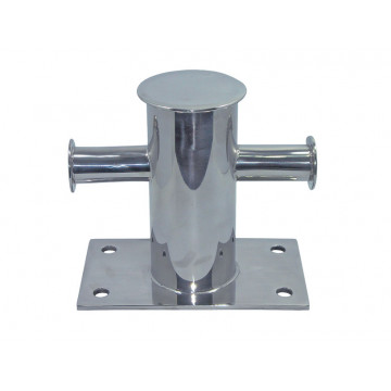 Poller mit Konterplatte 200 x 110 mm Edelstahl-304 (A2)