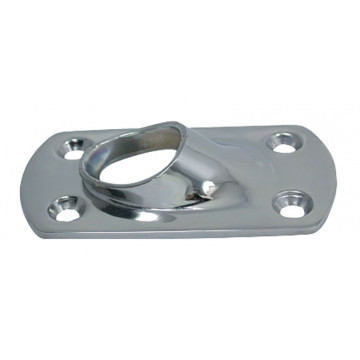 Relinganschweißfuß 45° 80 x 45 mm für Rohr 22 mm Edelstahl-316 (A4)