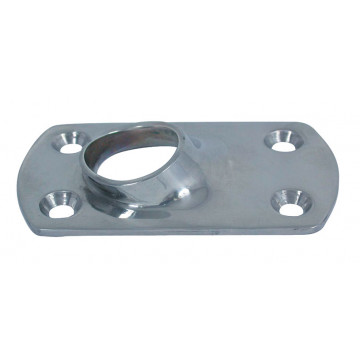 Relinganschweißfuß 60° 80 x 45 mm für Rohr 25 mm Edelstahl-316 (A4)