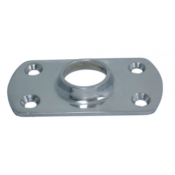 Relinganschweißfuß 90° 80 x 45 mm für Rohr 25 mm Edelstahl-316 (A4)