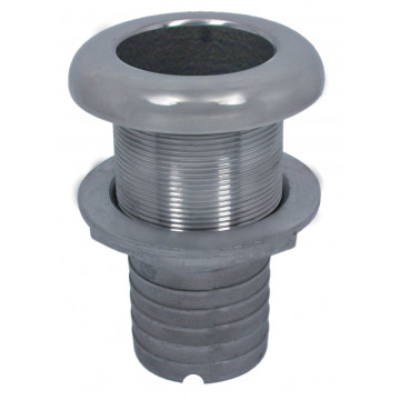 Borddurchlass mit Schlauchanschluss für Schlauch 38 mm (1 1/2") Edelstahl-316 (A4)