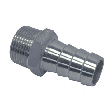 Schlauchanschluss mit Außengewinde 3/4" für Schlauch 19 mm Edelstahl-316 (A4)