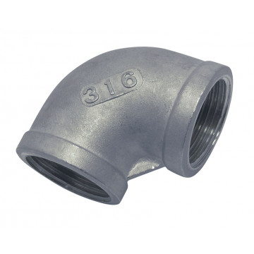 Rohrbogen mit Innengewinde 90° 1/2" Edelstahl-316 (A4)