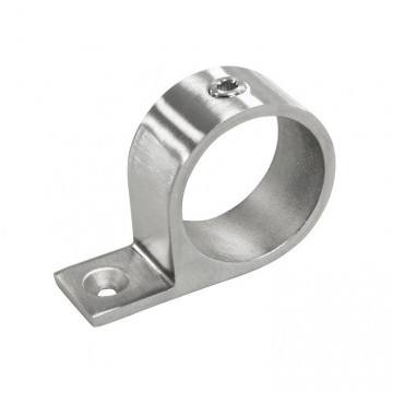 Koppeling plaatmontage vlak voor buis 28 mm RVS-316 mat geslepen Edelstahl-316