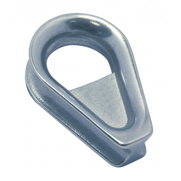 Kausche mit Steg 12 mm Edelstahl-316 (A4)