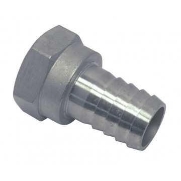 Schlauchanschluss mit Innengewinde 1/2" für Schlauch 13 mm Edelstahl-316 (A4)