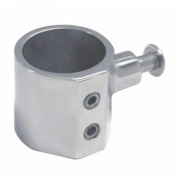 Rohrmittelstück mit Seitenbefestigung für Rohr 22 mm Edelstahl-316 (A4)