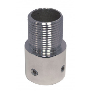 Antennenfuß mit Rohraufnahme 1"-14 UNS 50 mm für Rohr 25 mm Edelstahl-316 (A4)