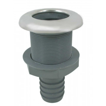 Borddurchlass mit Schlauchanschluss für Schlauch 19 mm (3/4") Edelstahl-316 (A4)