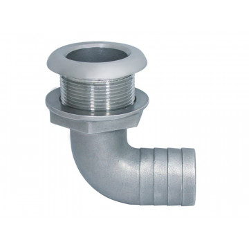 Borddurchlass mit Schlauchanschluss 90° für Schlauch 19 mm (3/4") Edelstahl-316 (A4)