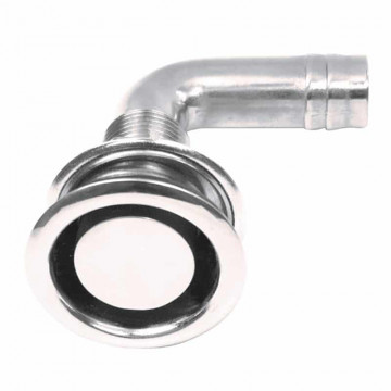 Tankentlüfter versenkt 90° 46 mm für Schlauch 16 mm Edelstahl-316 (A4)