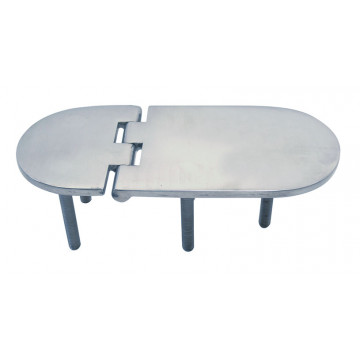 Scharnier mit Gewinde 146 x 65 mm M6 x 45 mm Edelstahl-316 (A4)