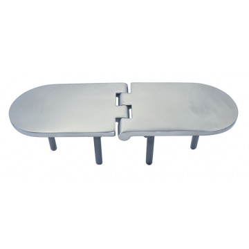 Scharnier mit Gewinde 190 x 65 mm M6 x 45 mm Edelstahl-316 (A4)