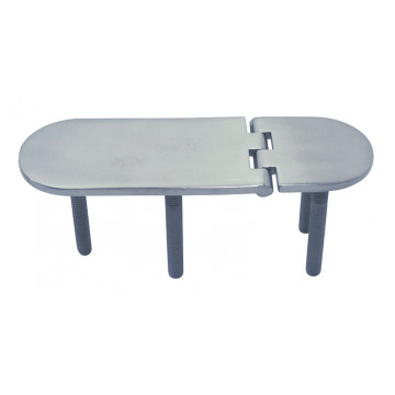 Scharnier mit Gewinde 126 x 40 mm M6 x 45 mm Edelstahl-316 (A4)