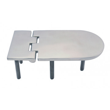 Scharnier mit Gewinde 127 x 65 mm M6 x 45 mm Edelstahl-316 (A4)
