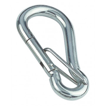 Karabinerhaken mit Sicherheitsverschluss 6 x 60 mm Edelstahl-316 (A4)
