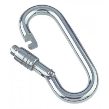 Karabinerhaken oval mit Springverschluss 5 x 70 mm Edelstahl-316 (A4)