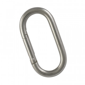 Karabinerhaken oval 5 x 50 mm Edelstahl-316 (A4)
