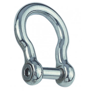 Rundschäkel geschweift mit Innensechskant 6 mm Edelstahl-316 (A4)