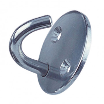 Hakenplatte rund 33 mm Haken 5 mm Edelstahl-316 (A4)