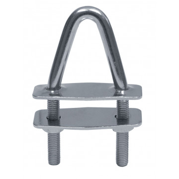 Triangel-Bolzen mit 2 Gegenplatten 18° geneigt M8 x 50 mm Edelstahl-316 (A4)