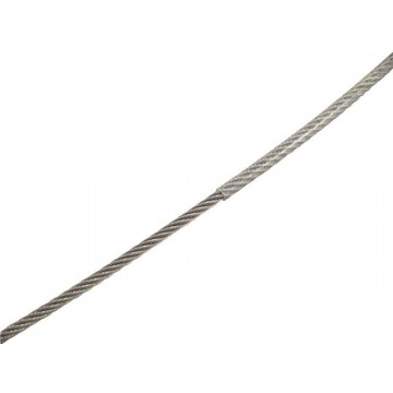 Edelstahldrahtseil 7x7 sZ PVC klar ummantelt  5/7 mm (250m) Edelstahl-316 (A4)