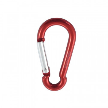 Karabinerhaken 5 x 50 mm rot Aluminium