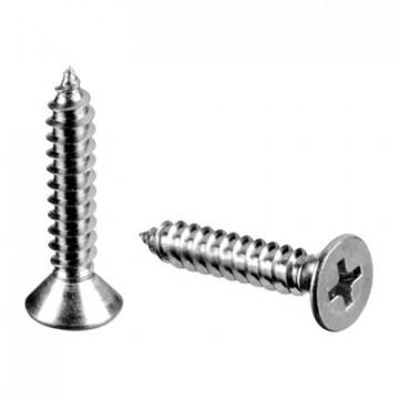 Senkblechschraube mit Kreuzschlitz, D=4,8 x 60 mm, A2-70, QS-503