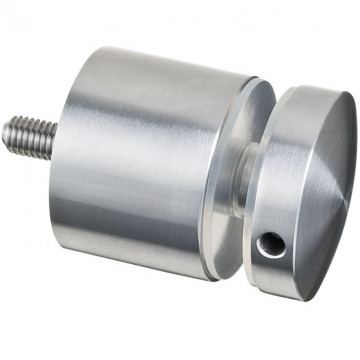 Glasadapter 50 mm flach Länge 50 mm Edelstahl matt poliert Modell 0747