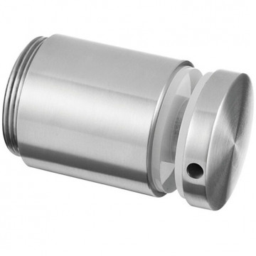 Glasadapter verstellbar 50 mm flach Länge 100 mm Edelstahl matt poliert Modell 0749