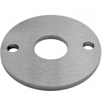 Flansch Ø 100 x 6 mm Bohrung Ø 34 mm Edelstahl matt geschliffen