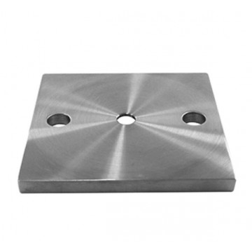 Verankerungsplatte 105 x 105 x 8 mm Loch 10,5 mm Edelstahl matt poliert